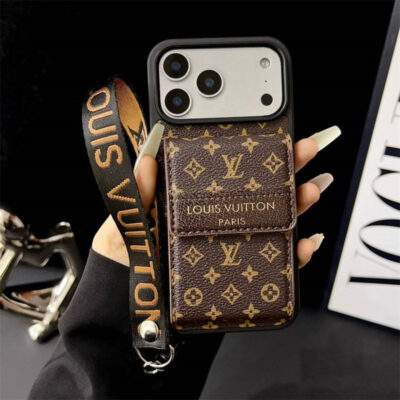 0ecc56cc4237d11a0ed45c41b9268567 Front view of LV leather iPhone case with card slot