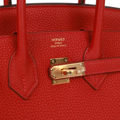 Hermès Birkin 25 Rouge Vif Togo Gold Hardware