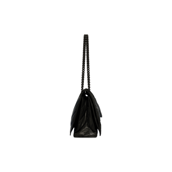 WOMEN'S CRUSH MEDIUM CHAIN BAG QUILTED IN BLACK