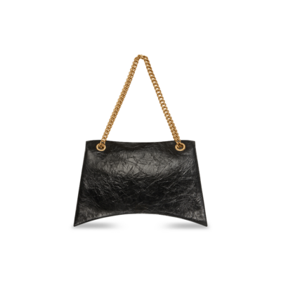 0f22591904e19d2d07030692300d3c01 WOMEN'S CRUSH LARGE CHAIN BAG IN BLACK