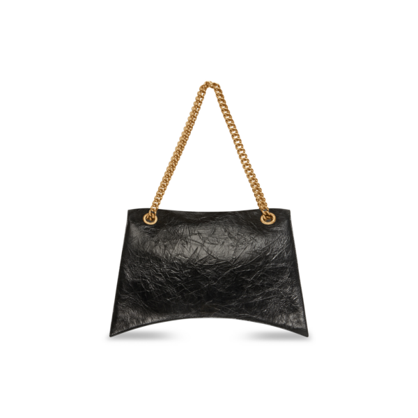 0f22591904e19d2d07030692300d3c01 WOMEN'S CRUSH LARGE CHAIN BAG IN BLACK