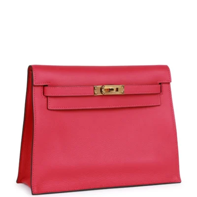 Hermès Kelly Danse Framboise Evercolor Gold Hardware
