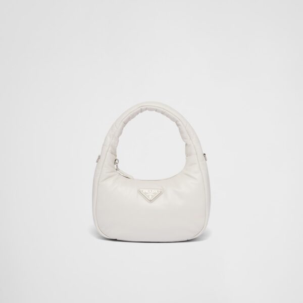 Prada Soft padded nappa leather mini-bag - White