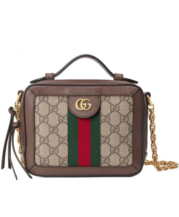 حقيبة كتف غوتشي Ophidia GG 602576 صغيرة باللون البني الداكن