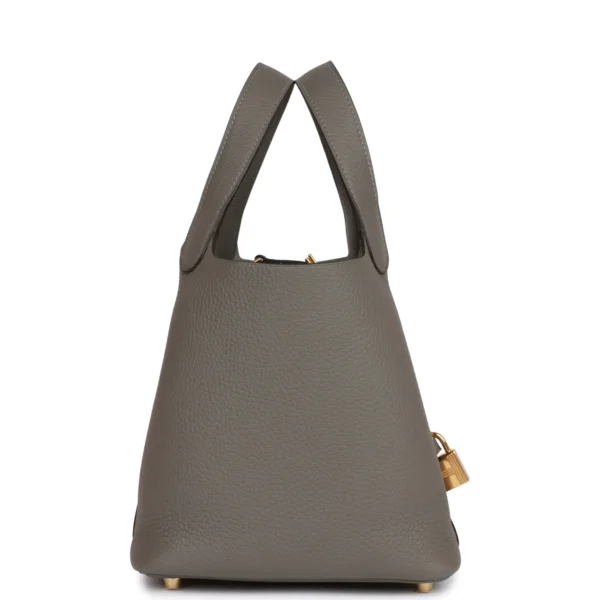 Hermès Picotin Lock 18 Gris Meyer Clemence Gold Hardware