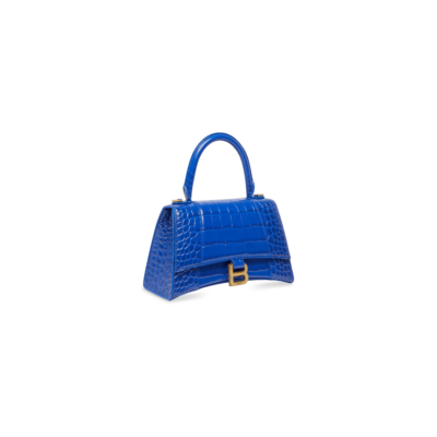 10aaab0670dad67d62e327df7096705a WOMEN'S HOURGLASS SMALL HANDBAG CROCODILE EMBOSSED IN ELECTRIC BLUE