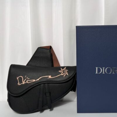 Dior Cactus Jack Dior Saddle Bag Black