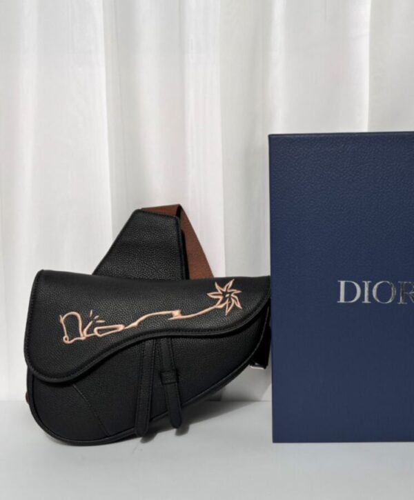 Dior Cactus Jack Dior Saddle Bag Black