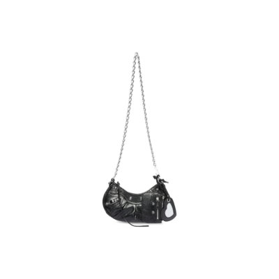WOMEN'S LE CAGOLE XS SHOULDER BAG WITH CHAIN IN BLACK