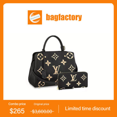 LOUIS VUITTON Montagne M long wallet 2-piece set deals Ref: M45499 + M80481