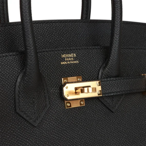 Hermès Birkin Sellier 25 Black Epsom Gold Hardware