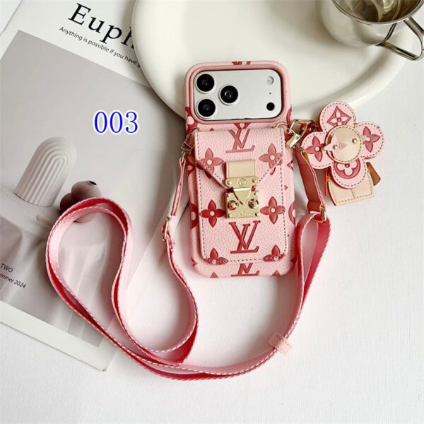 12A68897567BAE70CEDEA2904DBB2F66 Luxury Monogram Crossbody iPhone Case with Detachable Wallet 13-18 Pro & Pro Max
