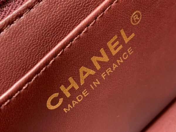 13346766892609534_01624648-9c4d-4dc3-b3b4-78659e53221d MINI RECTANGLE FLAP BAG 20CM BURGUNDY LAMBSKIN GOLD HARDWARE