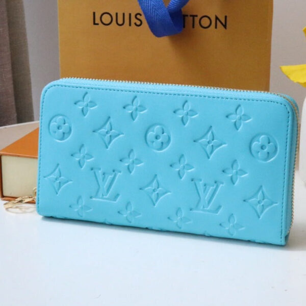 13349352862035498_e9c9747e-14c4-4f81-a00f-cd00f8d8b559 ZIPPY WALLET 19 CLOUD BLUE EMBOSSED LAMBSKIN