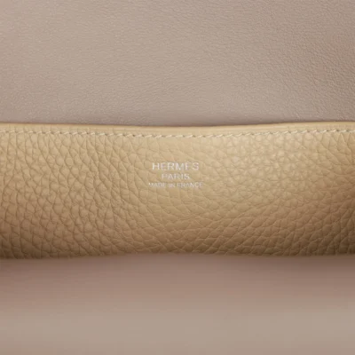 Hermès Halzan 25 Trench Clemence Verso Palladium Hardware