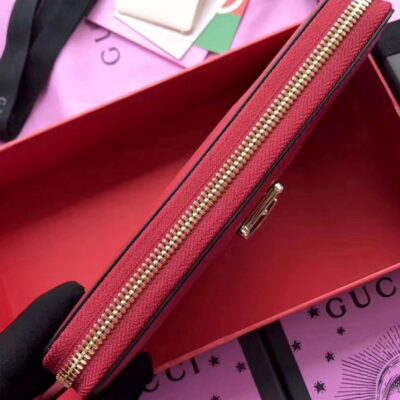 Gucci Sylvie leather zip around wallet 476083