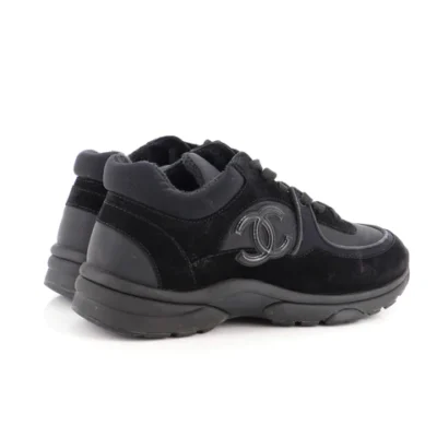 Chanel Women's CC Low-Top Sneakers Suede with Leather and Nylon