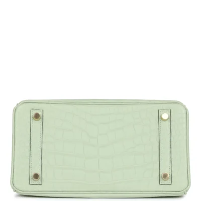 Hermès Birkin 25 Vert D'Eau Matte Alligator Gold Hardware