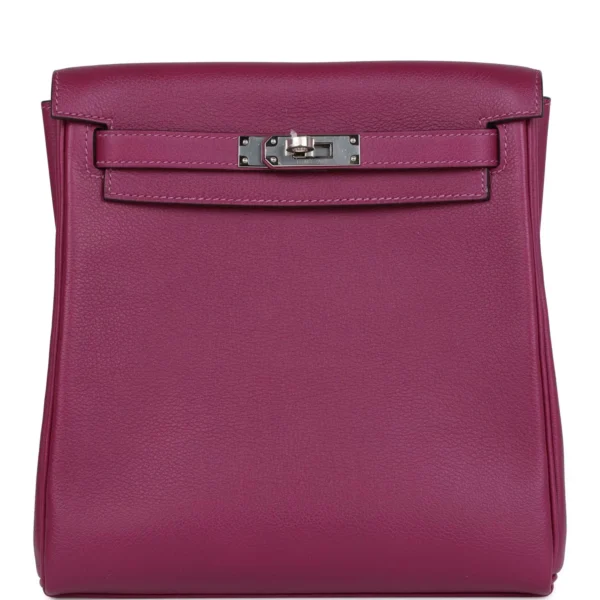 Hermès Kelly Ado Backpack Anemone Evercolor Palladium Hardware