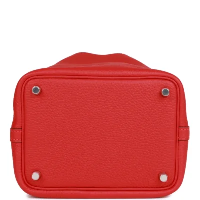 Hermès Picotin Lock 18 Vermillion Clemence Palladium Hardware