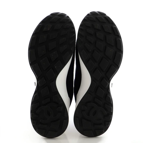 Chanel Women's CC Low-Top Sneakers Suede and Fabric