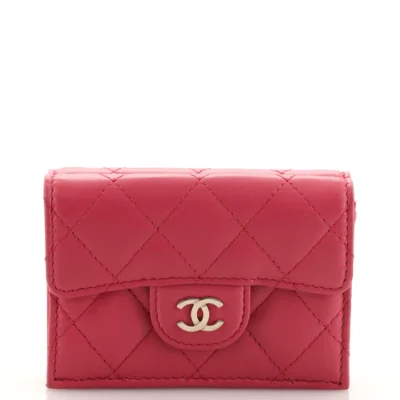 Chanel Classic Trifold Flap Wallet Quilted Lambskin Small