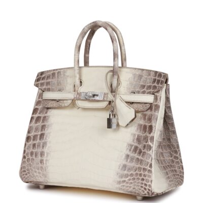 Hermès Birkin 25 Himalaya Niloticus Crocodile Palladium Hardware