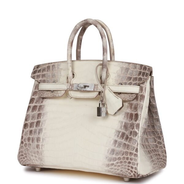 Hermès Birkin 25 Himalaya Niloticus Crocodile Palladium Hardware