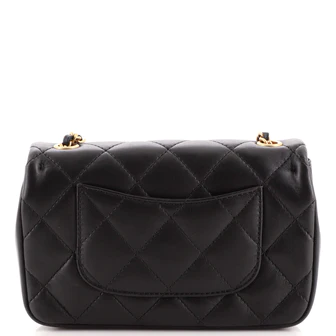Chanel Heart Charms Flap Bag Quilted Lambskin Mini