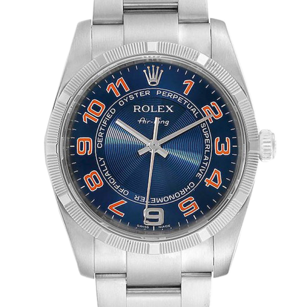 Rolex Air-king 114210BLAO 36MM Blue Dial Silver-tone Case