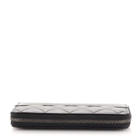 Chanel Gabrielle Zip Around Wallet Quilted Aged Calfskin Small