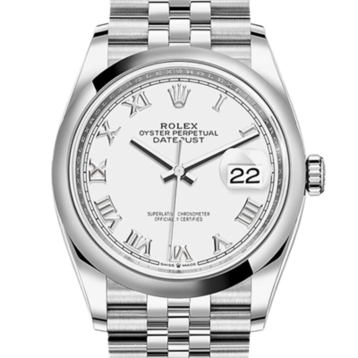 Rolex Datejust m126200-0007 36MM White Dial Silver-tone Case