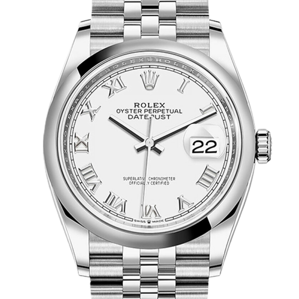 Rolex Datejust m126200-0007 36MM White Dial Silver-tone Case