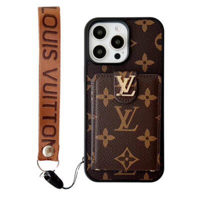 1727162821715 LV Monogrammed iPhone Case with Card Holder and Matching Lanyard Strap