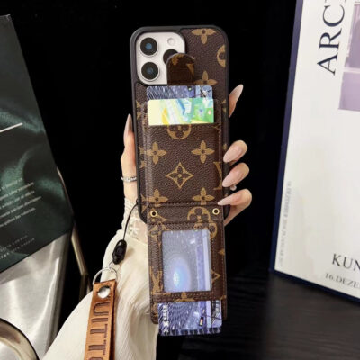 1727162821754 LV Monogrammed iPhone Case with Card Holder and Matching Lanyard Strap