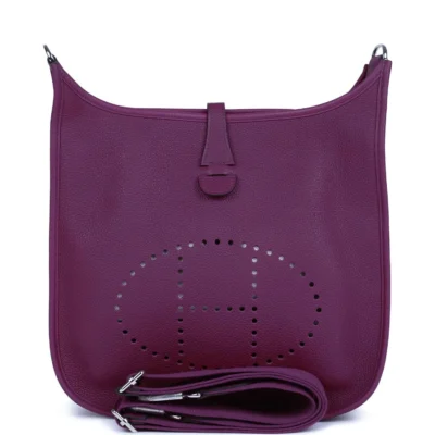 حقيبة Hermès Evelyne III PM Anemone كليمنس إكسسوارات معدنية بلاديوم