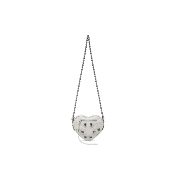 17666ca4a8786bc39f278e69d4666bab WOMEN'S LE CAGOLE HEART MINI BAG IN OPTIC WHITE