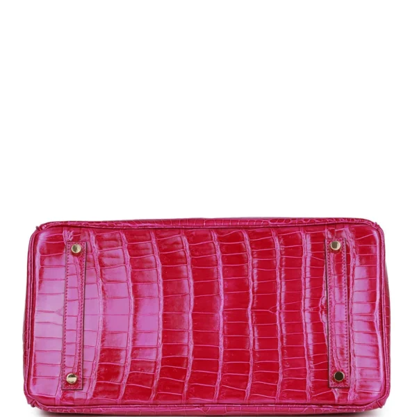 1778cf71f3b31709bc91e77508fa2b68 Hermès Birkin 35 Rose Scheherazade Shiny Niloticus Crocodile Gold Hardware