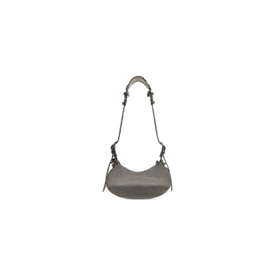 WOMEN'S LE CAGOLE XS SHOULDER BAG WITH RHINESTONES IN GREY