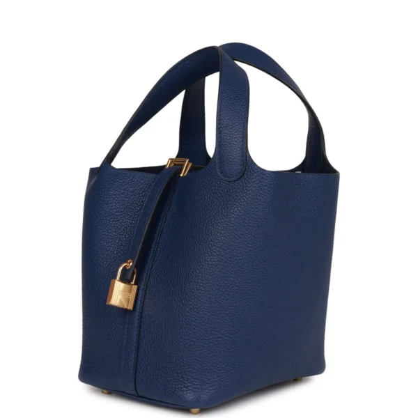 184c33f5197a7f81de63bab4f8de7c37 Hermès Picotin Lock 18 Bleu Saphir Maurice Gold Hardware