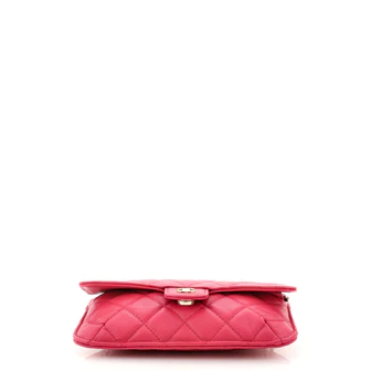 Chanel Foldable Tote Bag with Chain Quilted Caviar with Printed Nylon