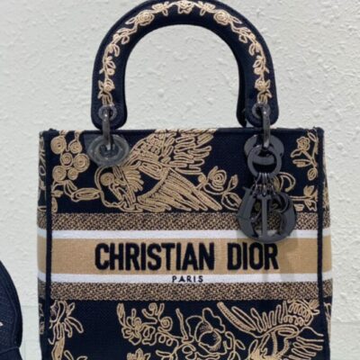 18c97334a934e1309c9c4a6bac0b28a6 Dior Medium Lady D-Lite Bag Black