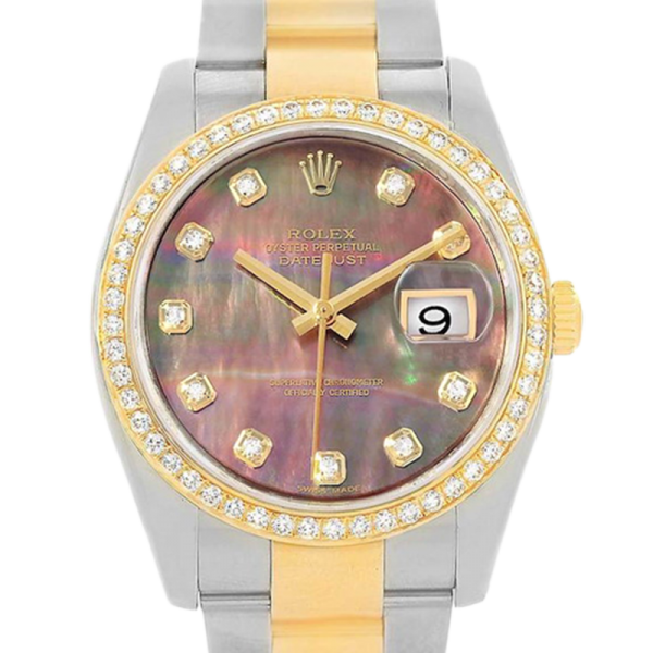 Rolex Datejust 116243BKMDO 36MM Mother of Pearl Silver-tone Case