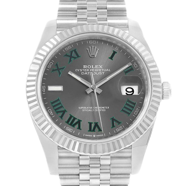 Rolex Datejust m126334-0022 41MM Wimbledon Dial Silver-tone Case