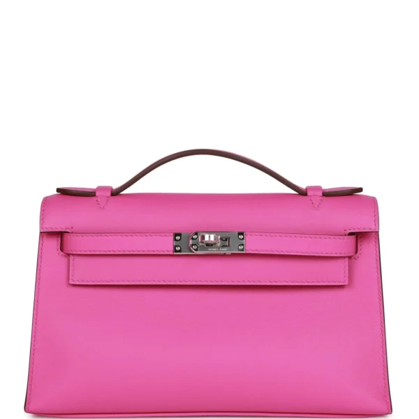 Hermès Kelly Pochette Magnolia Swift Palladium Hardware