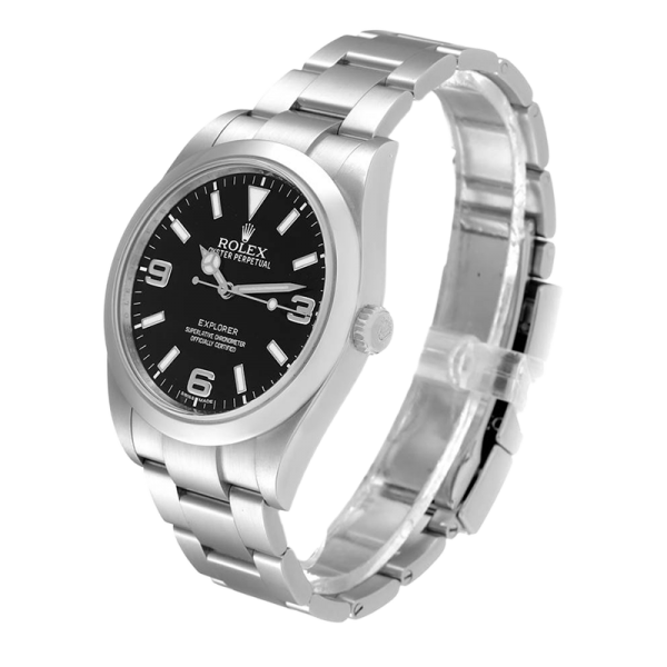 Rolex Explorer m214270-0003 40MM Black Dial Silver-tone Case