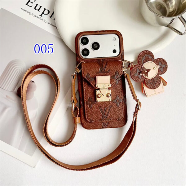 1DE2E7762B57C3858CE77D6333E303C1 Luxury Monogram Crossbody iPhone Case with Detachable Wallet 13-18 Pro & Pro Max