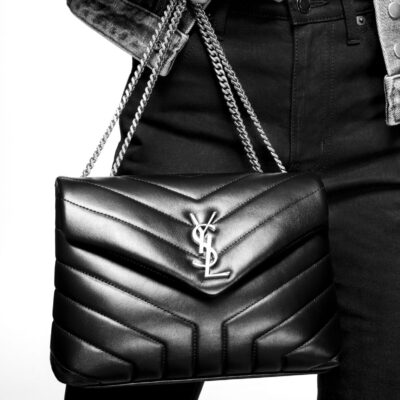 YSL Loulou Small Chain Bag in Quilted 'Y' Suede