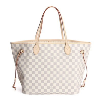 1b3b0a86544fcbb44d27dcb60380cf37 路易威登 N51107 Neverfull MM 棋盘格 Azur 帆布 肩背包