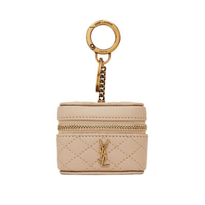 YSL Gaby Airpods Holder In Quilted Lambskin